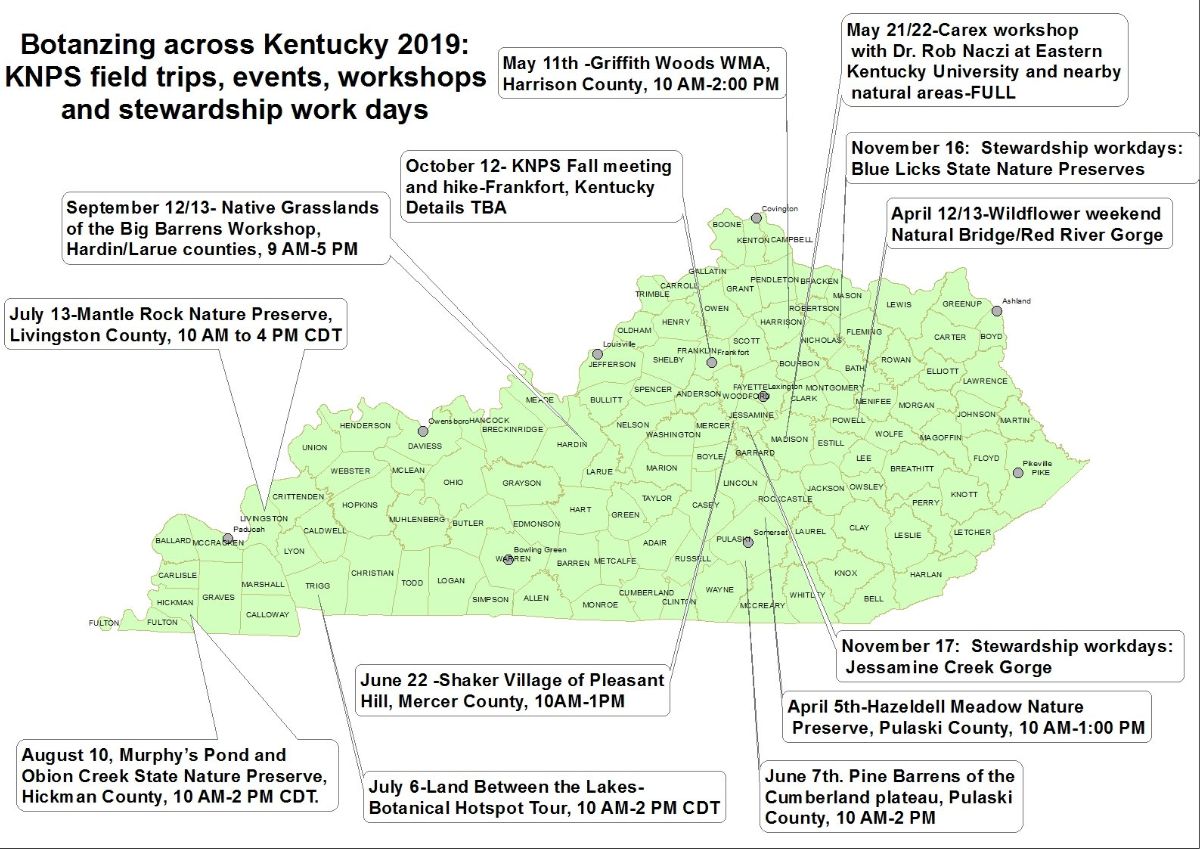 Botanizing Across Kentucky: Join KNPS On The Trail In 2019! - Kentucky ...